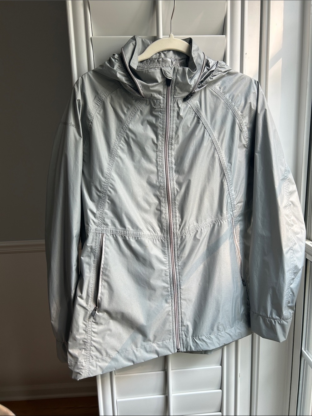 Avalanche Silver Hooded Windbreaker Jacket